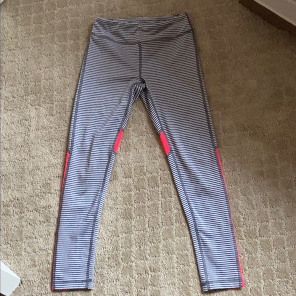 striped mesh leggings